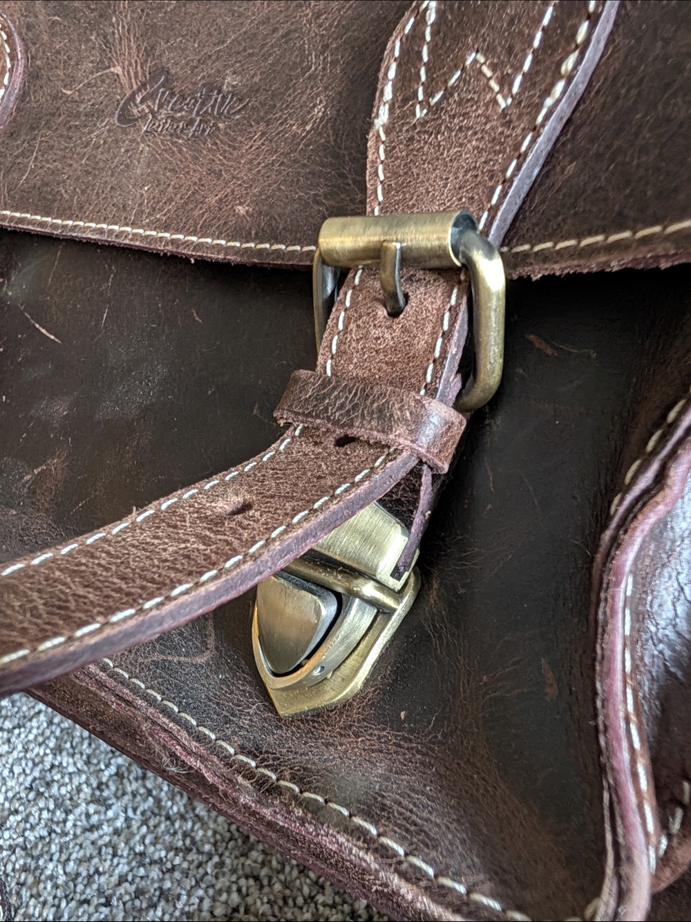 Leather CrossBody Camera Bag - Picture 7 of 14